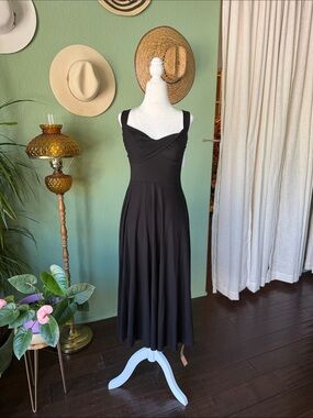 NWT * Reformation * Ami Black Midi Dress * Size M